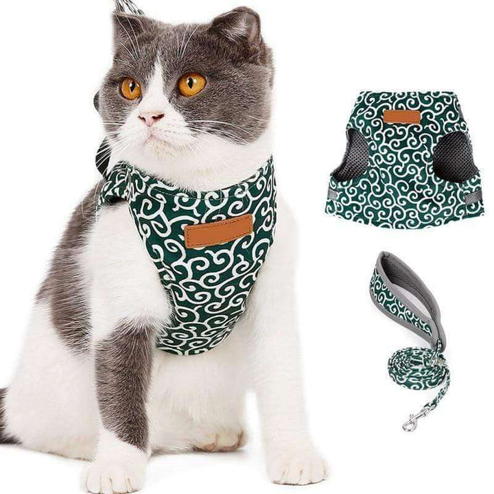 Lisslune | PAWVENTURE HARNESS – Cat Harness Vest Set with Breathable Mesh & Leash