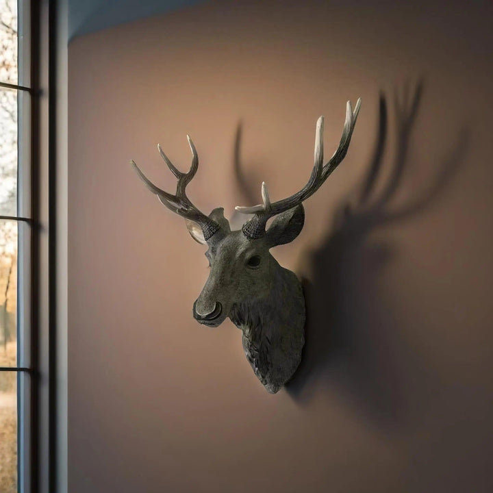 Lisslune | MysticHorn™ | Majestic Deer Head Wall Decor | Rustic Antler Design for Cabin & Lodge Home Decor