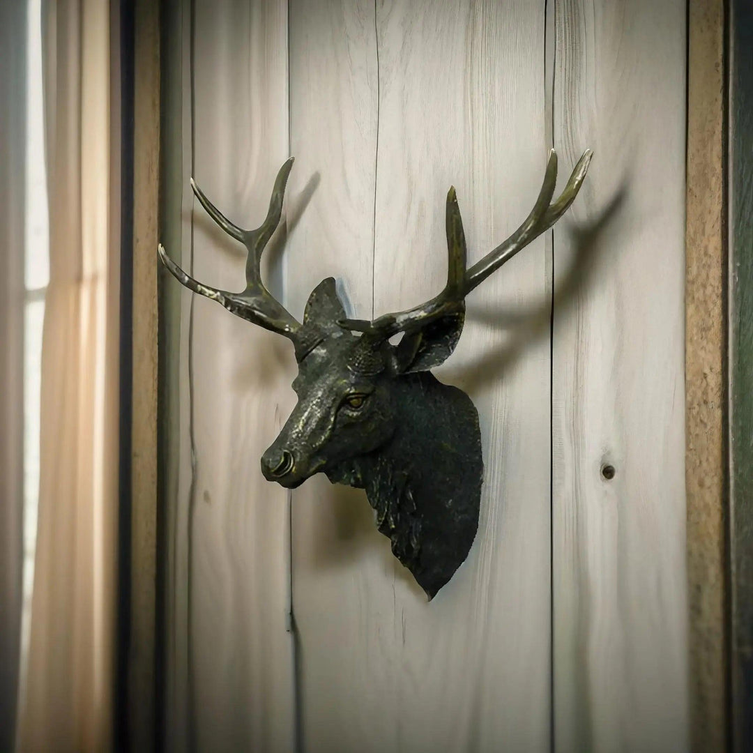 Lisslune | MysticHorn™ | Majestic Deer Head Wall Decor | Rustic Antler Design for Cabin & Lodge Home Decor