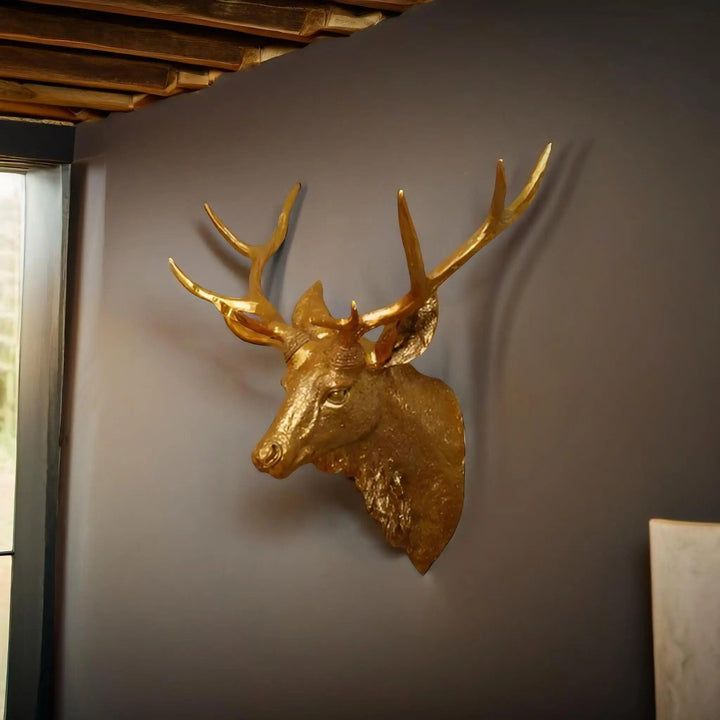 Lisslune | MysticHorn™ | Majestic Deer Head Wall Decor | Rustic Antler Design for Cabin & Lodge Home Decor