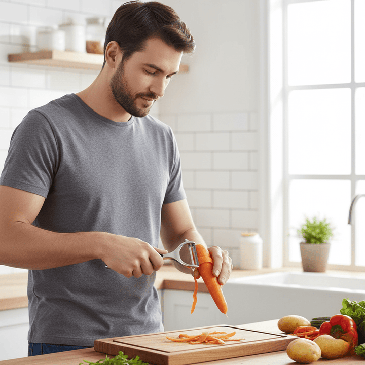 Lisslune | PeelMate Pro – Comfortable, Non-Slip Stainless Steel Peeler for Effortless Prep