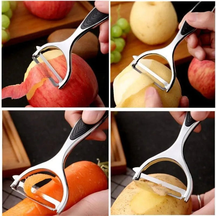Lisslune | PeelMate Pro – Comfortable, Non-Slip Stainless Steel Peeler for Effortless Prep