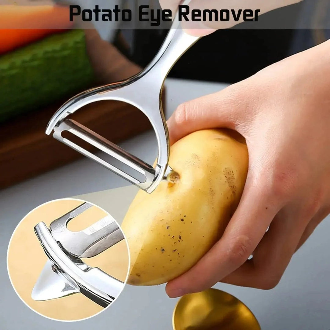 Lisslune | PeelMate Pro – Comfortable, Non-Slip Stainless Steel Peeler for Effortless Prep