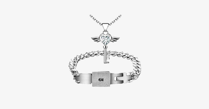 Lisslune | Angel Love Pendant & Men's Bracelet Set