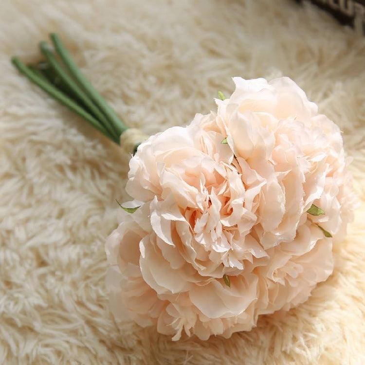 Lisslune | Elegant Peony Silk Flower Bundle - Set of 5 Heads