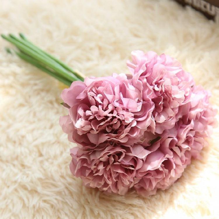 Lisslune | Elegant Peony Silk Flower Bundle - Set of 5 Heads