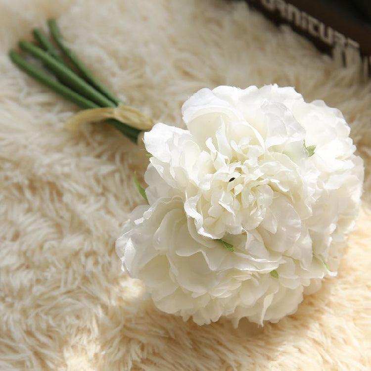 Lisslune | Elegant Peony Silk Flower Bundle - Set of 5 Heads