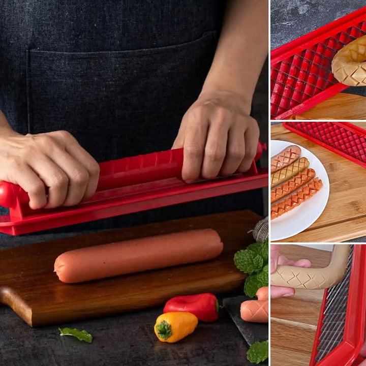 Lisslune | Hot Dog Slicer – Criss-Cross Slots for Even Cooking