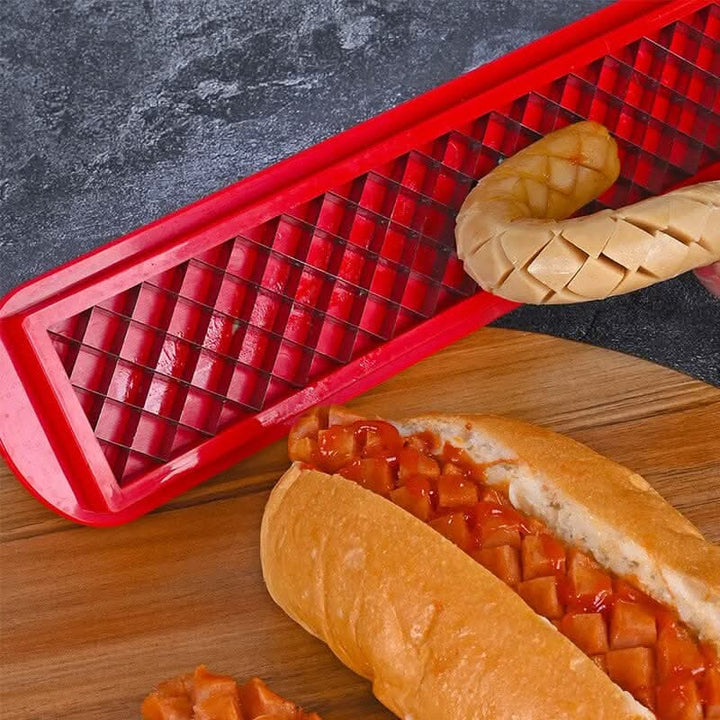 Lisslune | Hot Dog Slicer – Criss-Cross Slots for Even Cooking