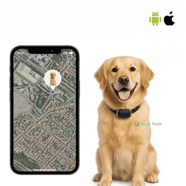 Lisslune | GPS Dog Collar | Waterproof, Adjustable & Unlimited Range for Real-Time Tracking