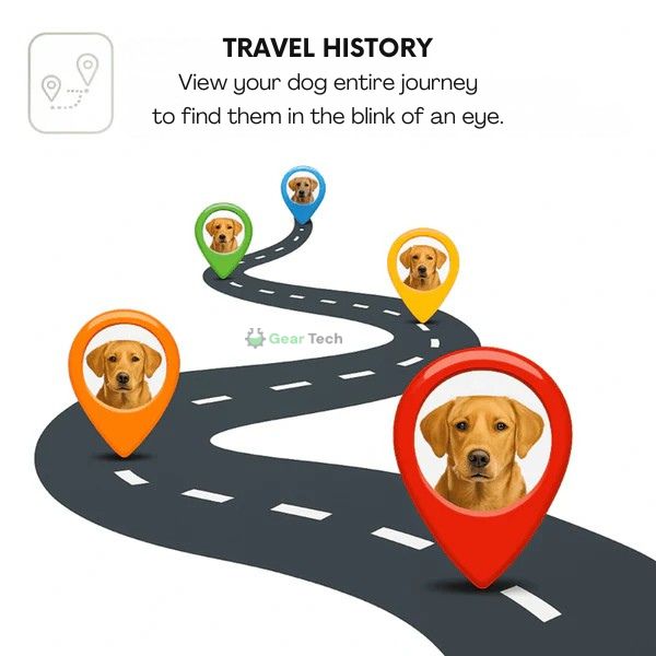 Lisslune | GPS Dog Collar | Waterproof, Adjustable & Unlimited Range for Real-Time Tracking