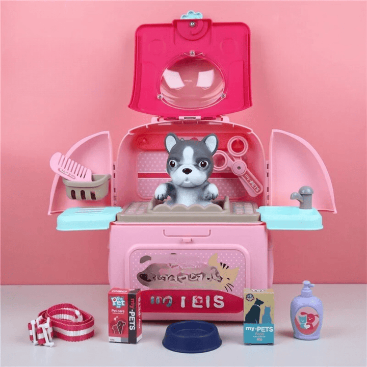 Lisslune | Petcare Playset – Portable Vet Role Play Set for Kids with Backpack and 16 Accessories