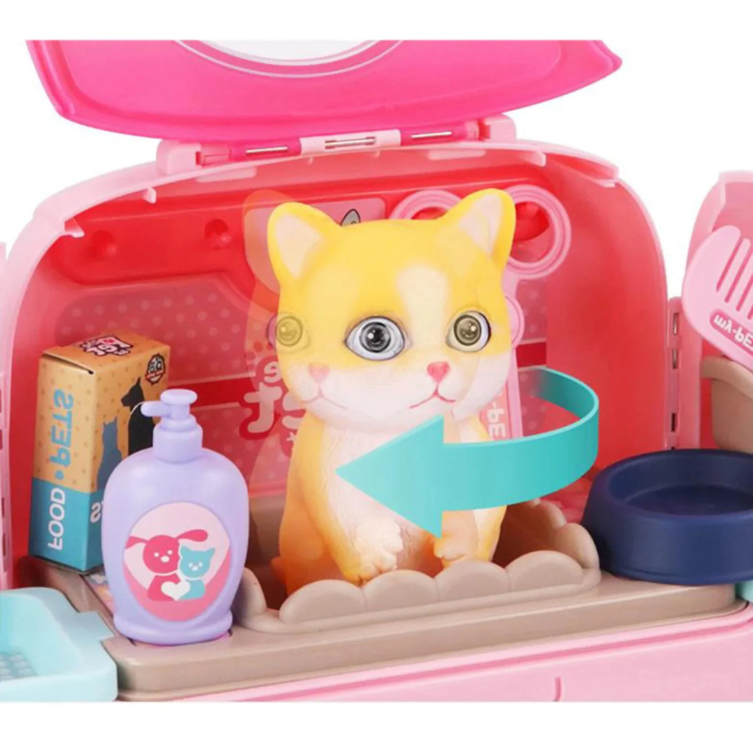 Lisslune | Petcare Playset – Portable Vet Role Play Set for Kids with Backpack and 16 Accessories