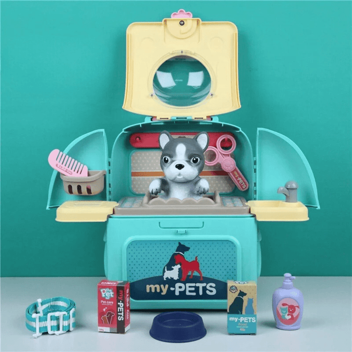 Lisslune | Petcare Playset – Portable Vet Role Play Set for Kids with Backpack and 16 Accessories