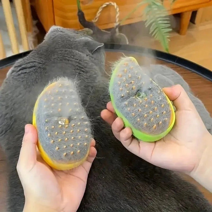Lisslune | Petsteam – Gentle Steam Brush for Dogs and Cats with Built-In Hair Removal