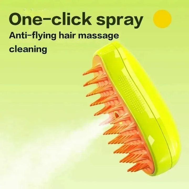 Lisslune | Petsteam – Gentle Steam Brush for Dogs and Cats with Built-In Hair Removal