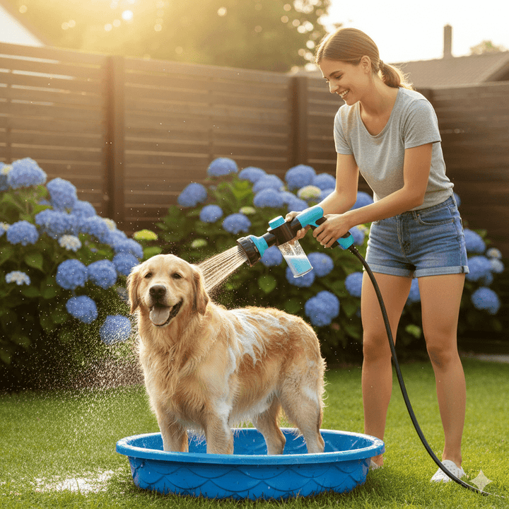 Lisslune | PetWash 360° – High-Pressure Dog Bath Spray with 3 Modes & Water Control