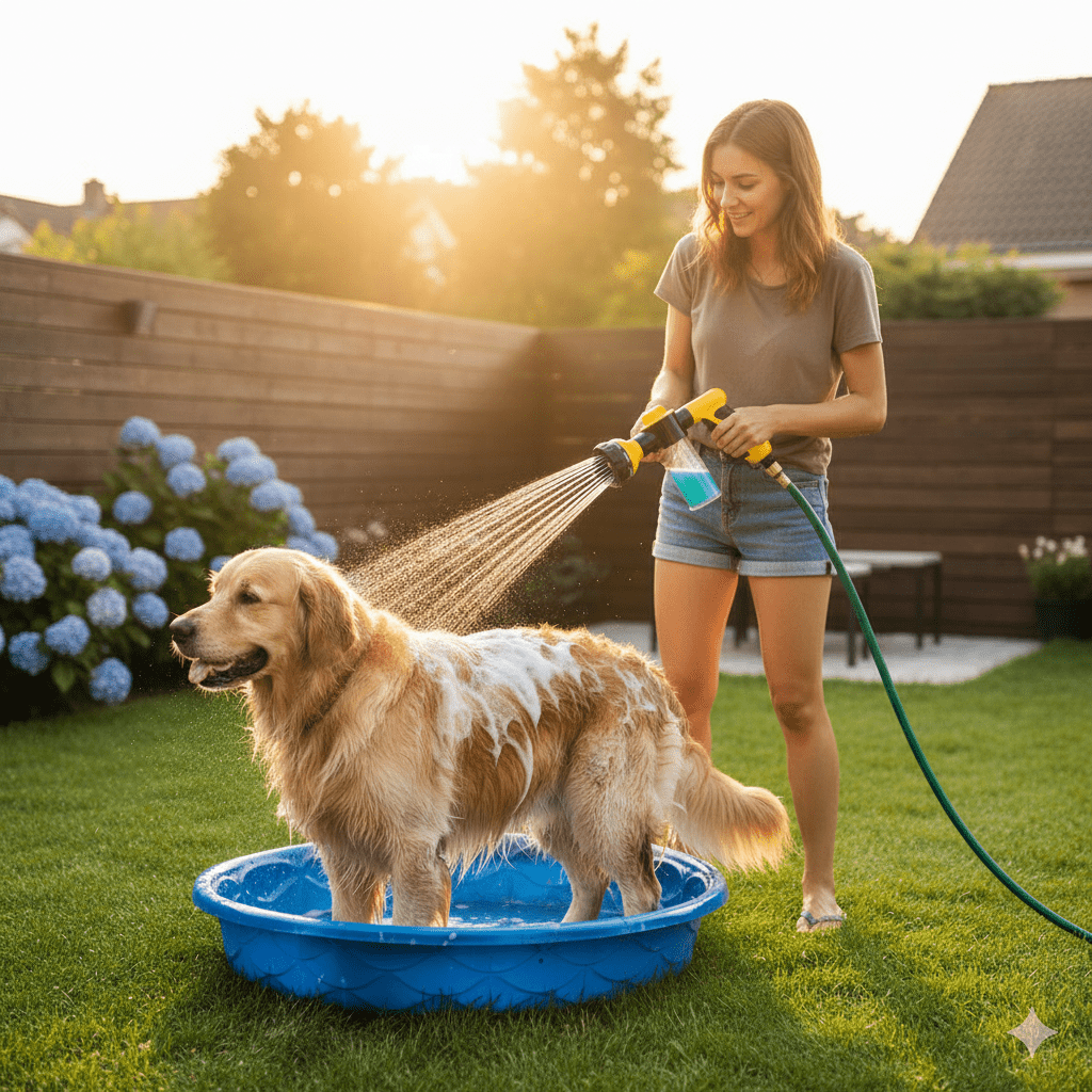 Lisslune | PetWash 360° – High-Pressure Dog Bath Spray with 3 Modes & Water Control