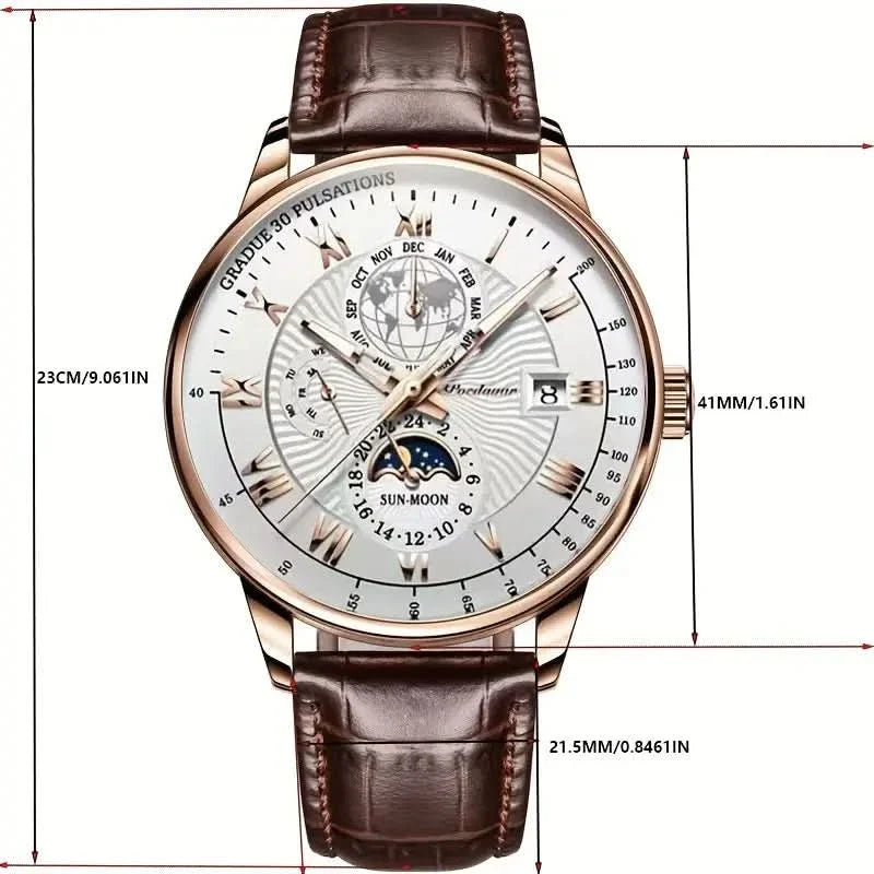 Lisslune | Mechanical Men’s Luxury Watch with Moonphase
