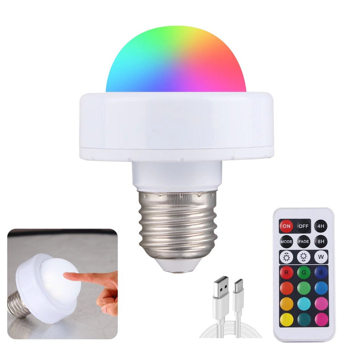 Lisslune | RoyaleGlow rechargeable LED bulb - remote control, touch controlled, multicolor
