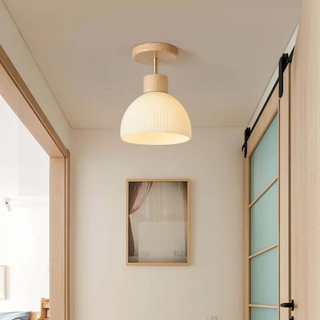 Lisslune | LumiTræ Modern LED Ceiling Lamp – Natural Elegance and Cozy Lighting