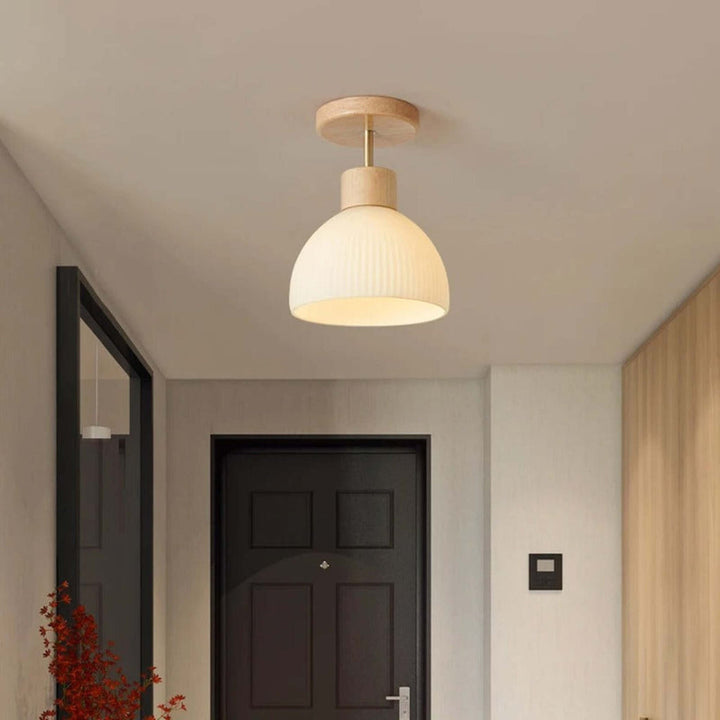 Lisslune | LumiTræ Modern LED Ceiling Lamp – Natural Elegance and Cozy Lighting