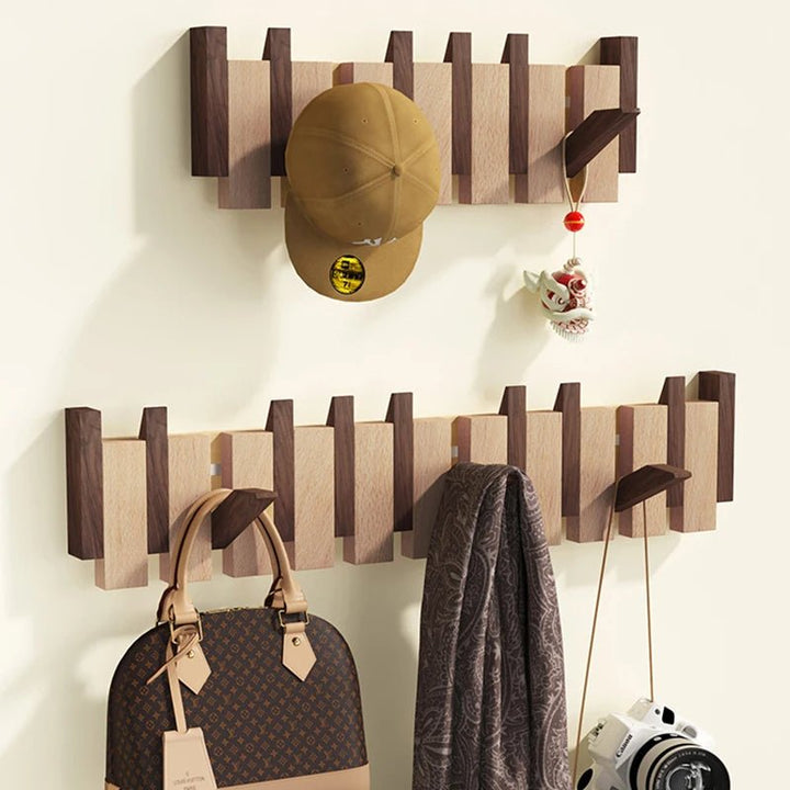 Lisslune | WOODSONATA – Handmade Wooden Wall Coat Rack in Piano Style