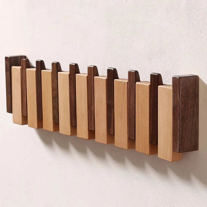 Lisslune | WOODSONATA – Handmade Wooden Wall Coat Rack in Piano Style