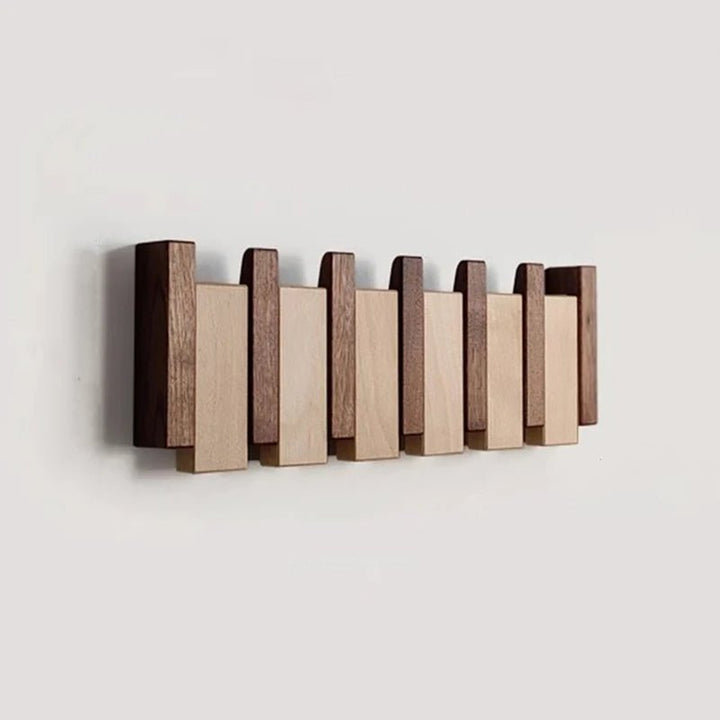 Lisslune | WOODSONATA – Handmade Wooden Wall Coat Rack in Piano Style