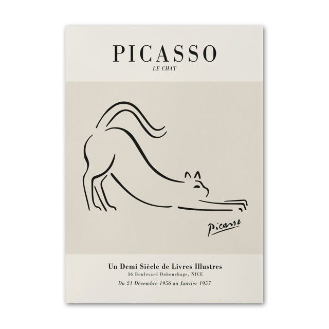 Rynx | Picasso Outline Sketch Canvas Poster