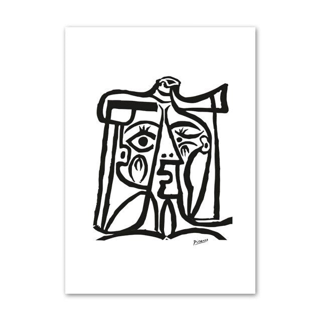 Rynx | Picasso Outline Sketch Canvas Poster