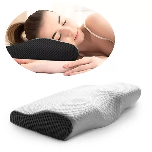 Lisslune | Orthopedic Neck Pillow for Sore Neck & Shoulder Pain | Contour Memory Foam | Cervical & Ergonomic Pillow