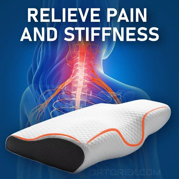 Lisslune | Orthopedic Neck Pillow for Sore Neck & Shoulder Pain | Contour Memory Foam | Cervical & Ergonomic Pillow