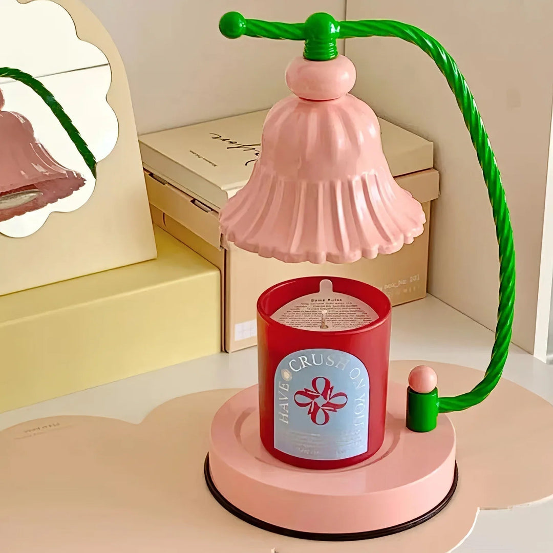 Lisslune | BloomAura – Charming Pink Glass Table Lamp
