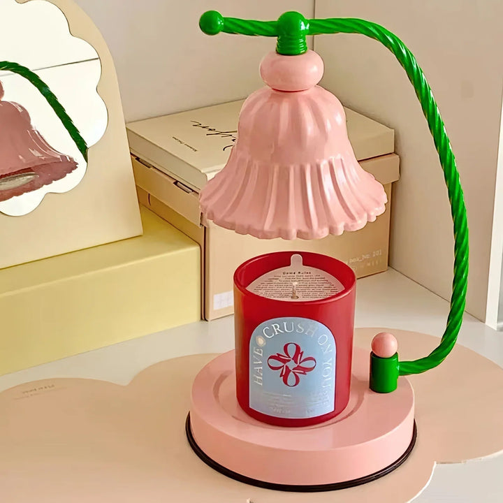 Lisslune | BloomAura – Charming Pink Glass Table Lamp
