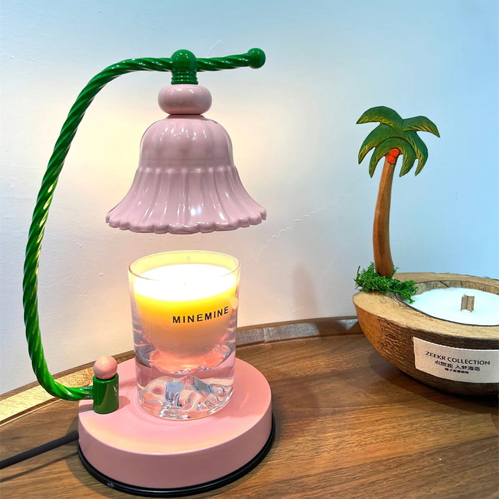 Lisslune | BloomAura – Charming Pink Glass Table Lamp