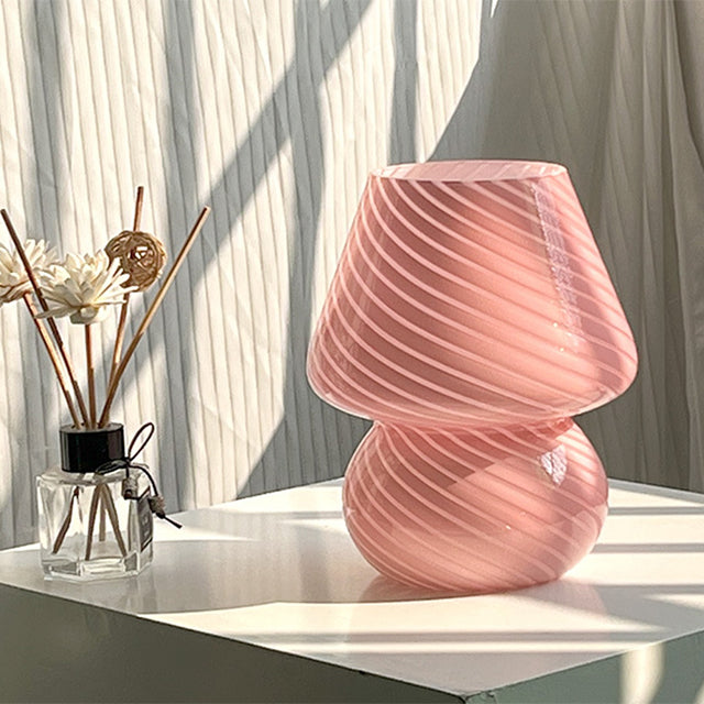 Lisslune | LED Desk Lamp in Mushroom Shape made of Glass