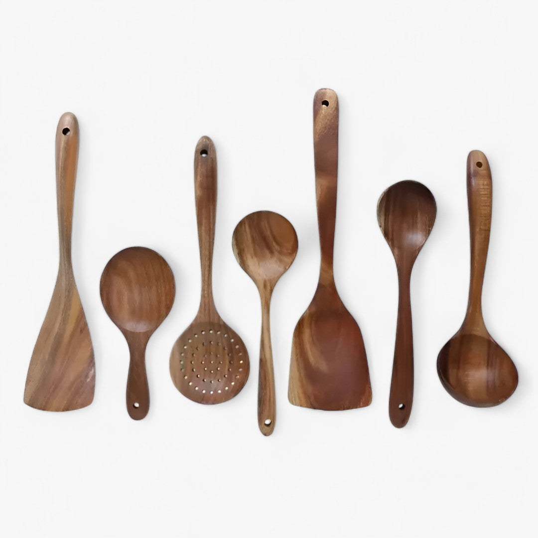 Lisslune | EcoWood – Premium Wood Kitchen Utensils Set