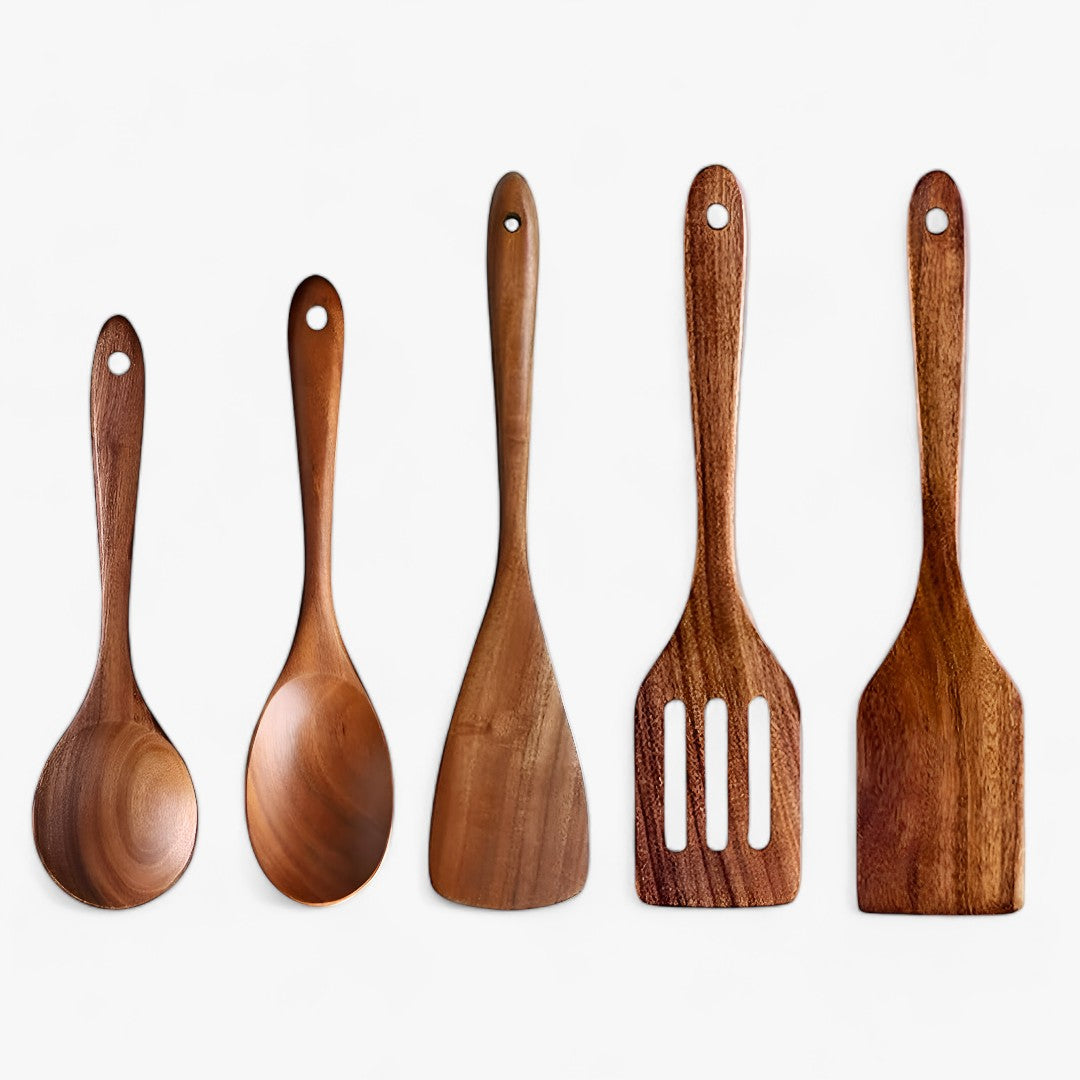 Lisslune | EcoWood – Premium Wood Kitchen Utensils Set