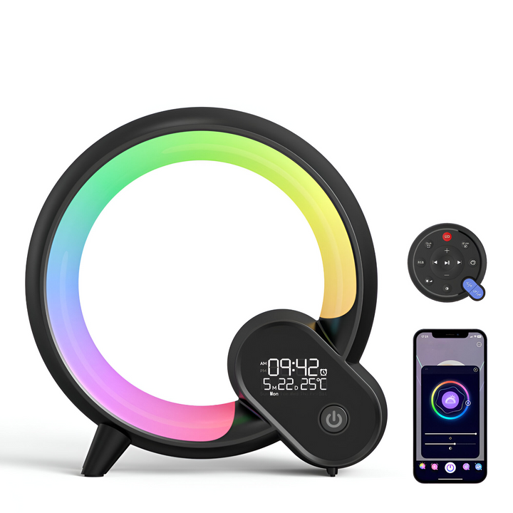 Lisslune | 3-in-1 Bluetooth Speaker and Alarm Clock Lamp - Lit Lamp Good Gifts for New Home