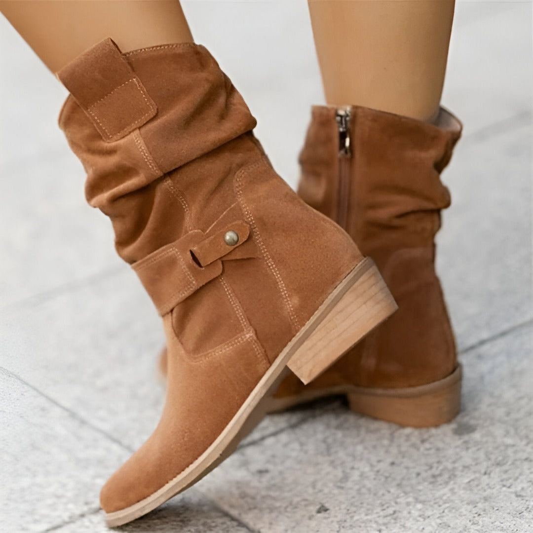 Women's Faux Suede Boots with Plush & Comfort Lisslune