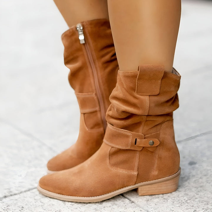 Women's Faux Suede Boots with Plush & Comfort Lisslune
