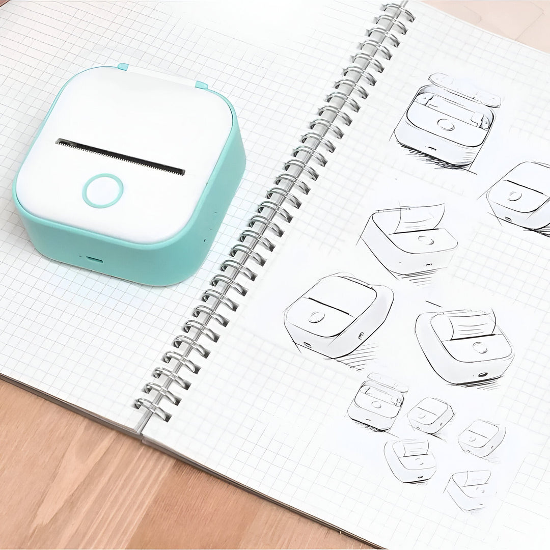 Lisslune | Compact Mini Printer - Portable Sticker Maker for Photos and Notes