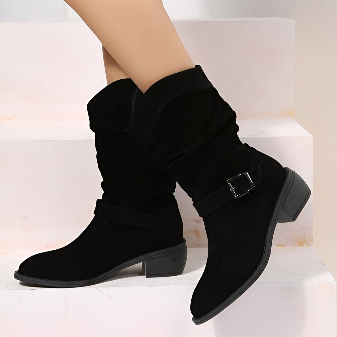 Women's Faux Suede Boots with Plush & Comfort Lisslune