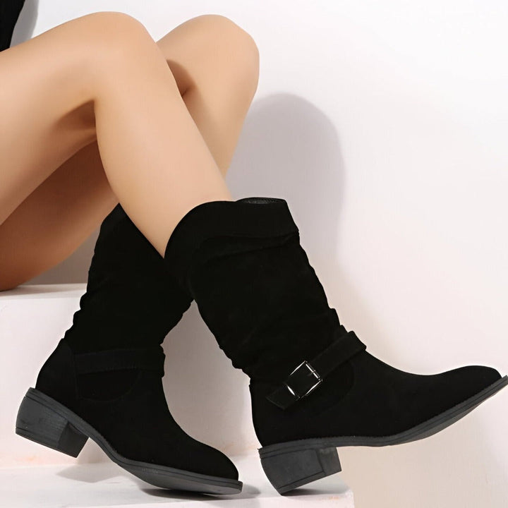 Women's Faux Suede Boots with Plush & Comfort Lisslune