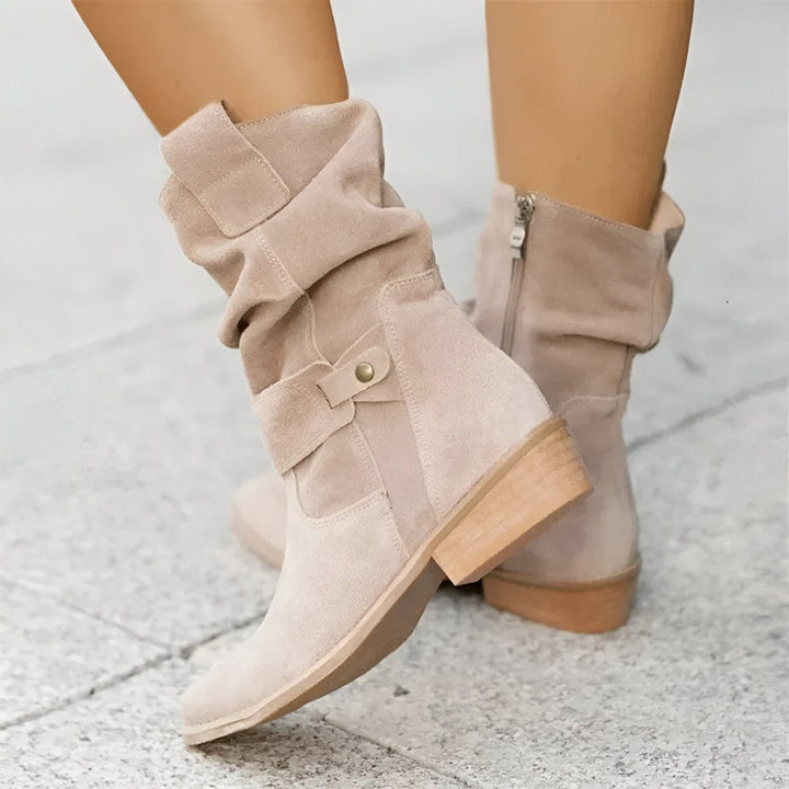 Women's Faux Suede Boots with Plush & Comfort Lisslune