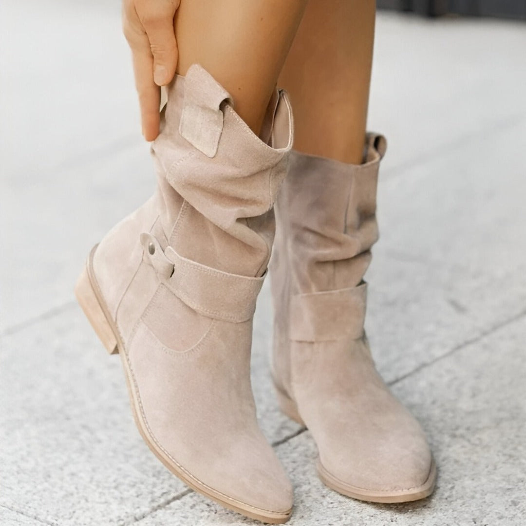 Women's Faux Suede Boots with Plush & Comfort Lisslune
