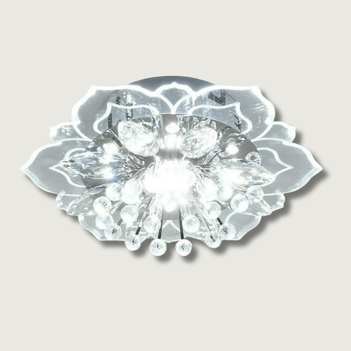 Lisslune | FloralGlow LED Crystal Ceiling Lamp – Elegant Flower Design