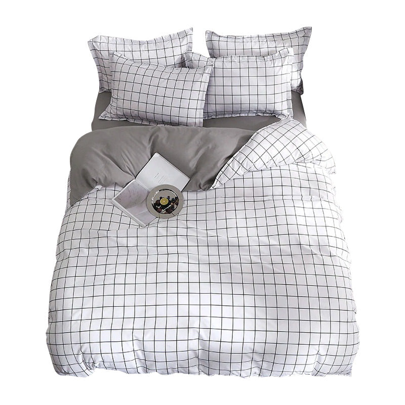 Rynx | Solid Grid Bedding Set