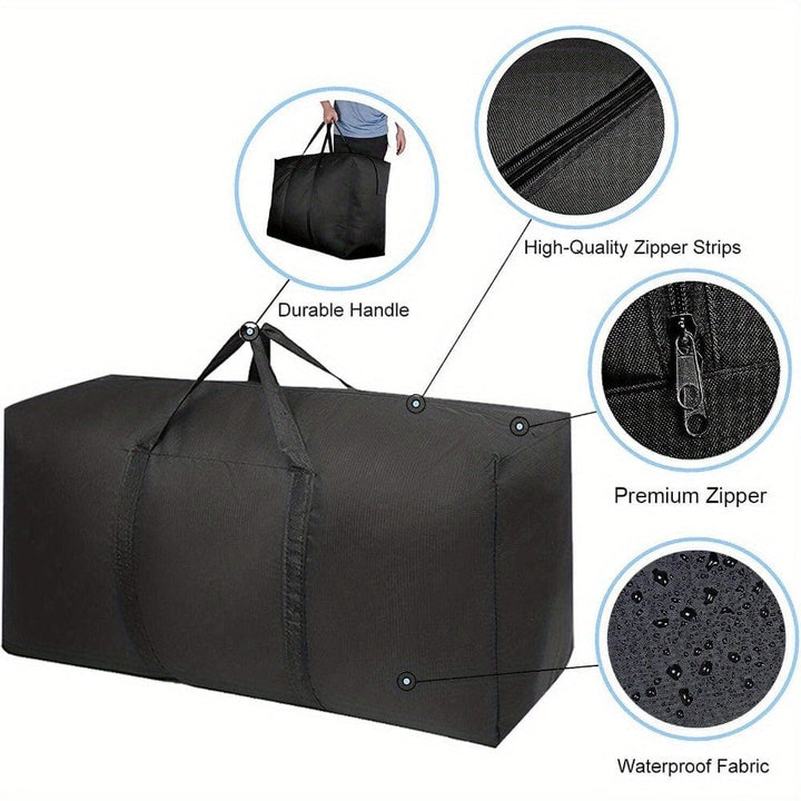 Lisslune | 2 Pieces Large Capacity Moving Bag, With Strong Zippers & Carry Handles, Storage Bag For Clothing, Moving Supplies, Space Saving Storage Bag Organizer, Suitable For Moves, Travel, Packing